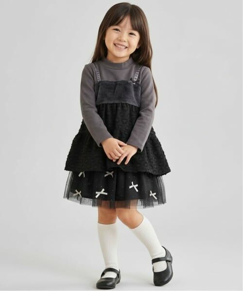 Pupil House / ピューピルハウス Tシャツ | ファー切り替えビスチェ風ドッキングトップス | 詳細11