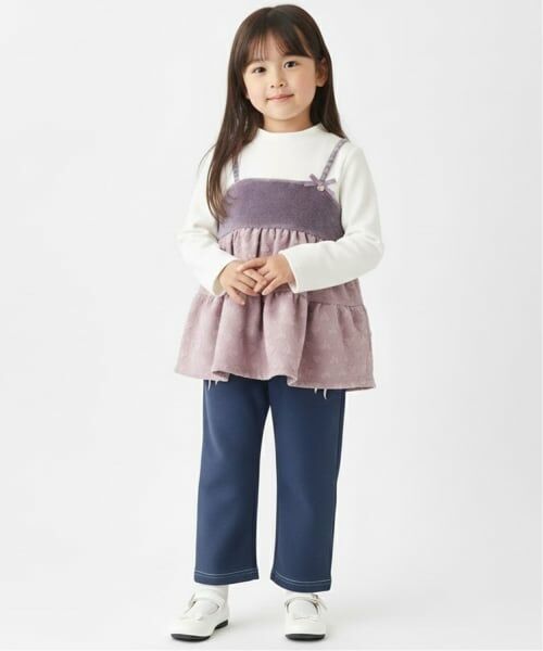 Pupil House / ピューピルハウス Tシャツ | ファー切り替えビスチェ風ドッキングトップス | 詳細13