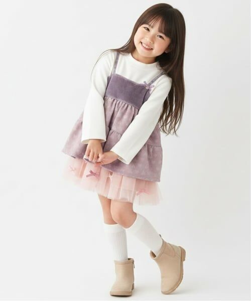 Pupil House / ピューピルハウス Tシャツ | ファー切り替えビスチェ風ドッキングトップス | 詳細14