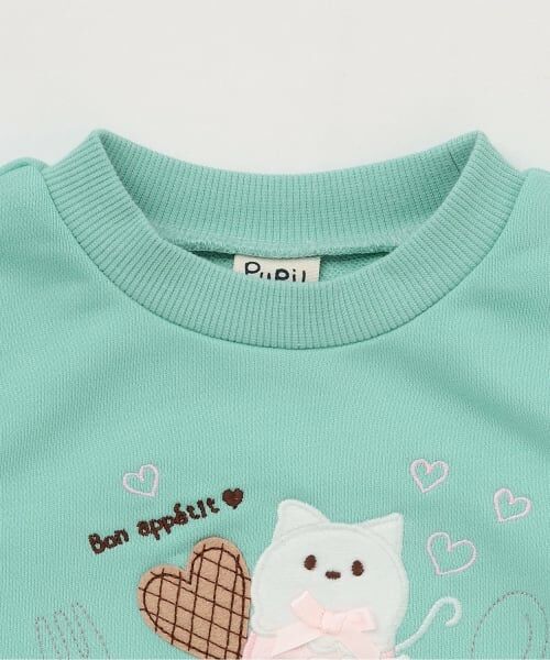 Pupil House / ピューピルハウス スウェット | ネコパフェモチーフ肩フリルトレーナー | 詳細2