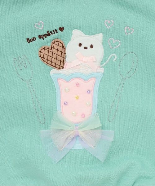 Pupil House / ピューピルハウス スウェット | ネコパフェモチーフ肩フリルトレーナー | 詳細3