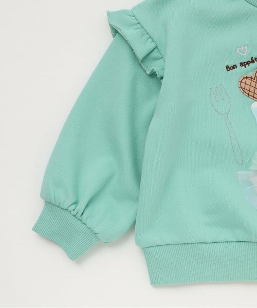 Pupil House / ピューピルハウス スウェット | ネコパフェモチーフ肩フリルトレーナー | 詳細5