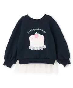 Pupil House / ピューピルハウス スウェット | ケーキモチーフ裾チュールトレーナー