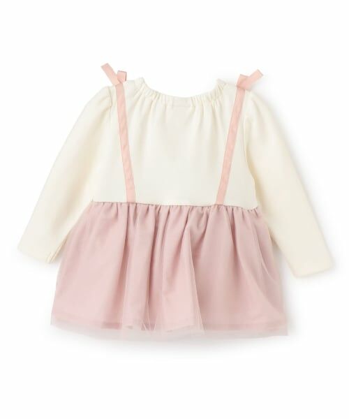 Pupil House / ピューピルハウス その他トップス | リボン刺しゅうチュールドッキングチュニック | 詳細1