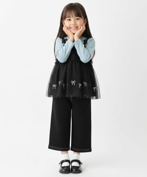 Pupil House / ピューピルハウス その他トップス | リボン刺しゅうチュールドッキングチュニック | 詳細11