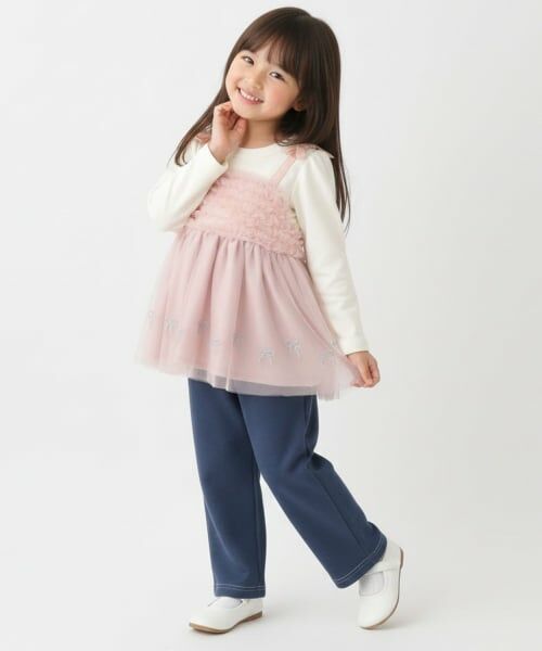Pupil House / ピューピルハウス その他トップス | リボン刺しゅうチュールドッキングチュニック | 詳細12
