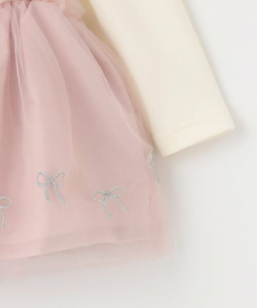 Pupil House / ピューピルハウス その他トップス | リボン刺しゅうチュールドッキングチュニック | 詳細3