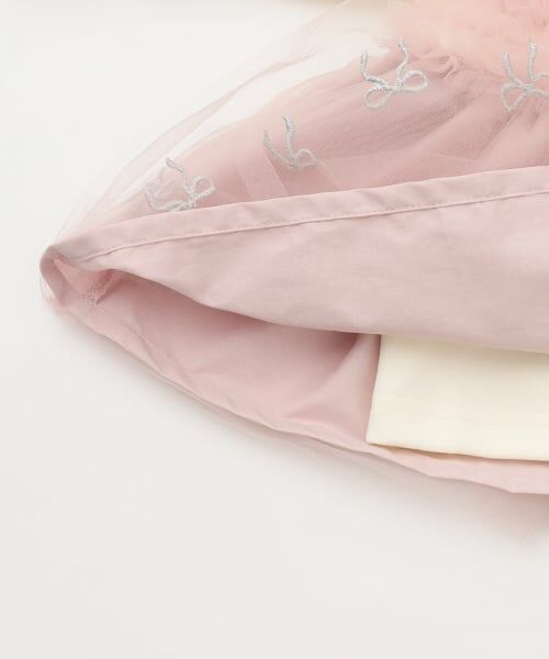 Pupil House / ピューピルハウス その他トップス | リボン刺しゅうチュールドッキングチュニック | 詳細4