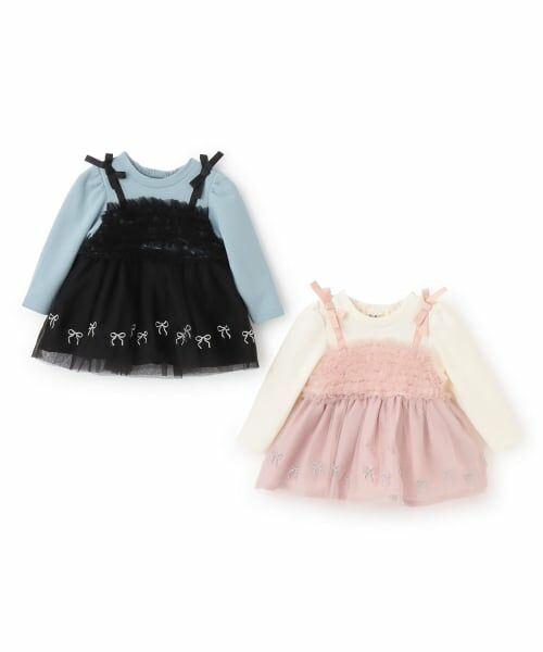 Pupil House / ピューピルハウス その他トップス | リボン刺しゅうチュールドッキングチュニック | 詳細6