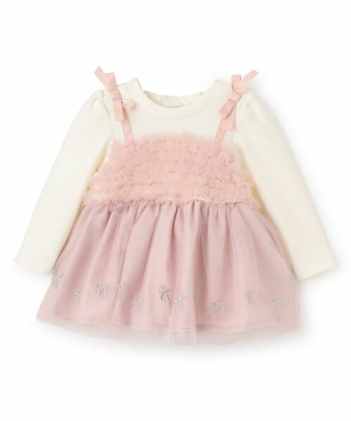 Pupil House / ピューピルハウス その他トップス | リボン刺しゅうチュールドッキングチュニック | 詳細7