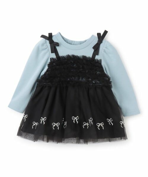 Pupil House / ピューピルハウス その他トップス | リボン刺しゅうチュールドッキングチュニック | 詳細8