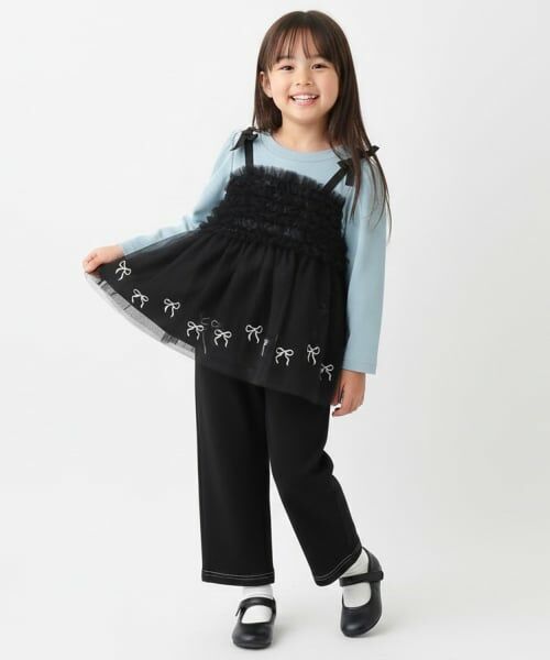 Pupil House / ピューピルハウス その他トップス | リボン刺しゅうチュールドッキングチュニック | 詳細9