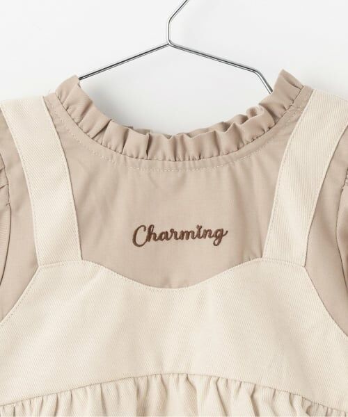 Pupil House / ピューピルハウス ミニ丈・ひざ丈ワンピース | 袖リボンジャンスカ風ドッキングワンピース | 詳細2