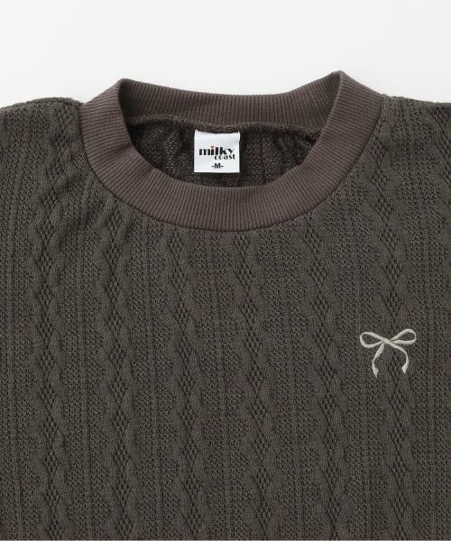 Pupil House / ピューピルハウス ニット・セーター | 【milky coast】ケーブルセットアップ | 詳細3