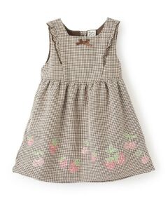 Pupil House / ピューピルハウス ミニ丈・ひざ丈ワンピース | 裾いちご刺しゅうジャンスカ