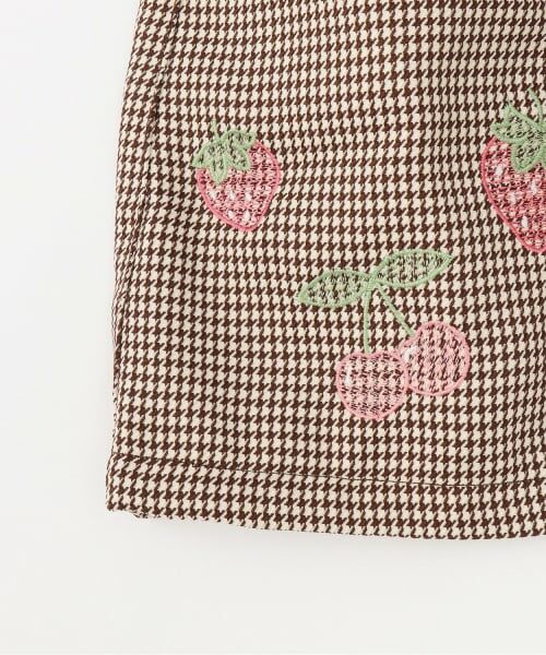 Pupil House / ピューピルハウス ミニ丈・ひざ丈ワンピース | 裾いちご刺しゅうジャンスカ | 詳細5