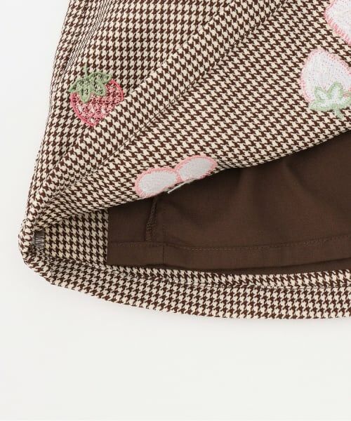 Pupil House / ピューピルハウス ミニ丈・ひざ丈ワンピース | 裾いちご刺しゅうジャンスカ | 詳細6