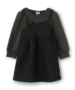 Pupil House / ピューピルハウス ミニ丈・ひざ丈ワンピース | ドッキングジャガードワンピース