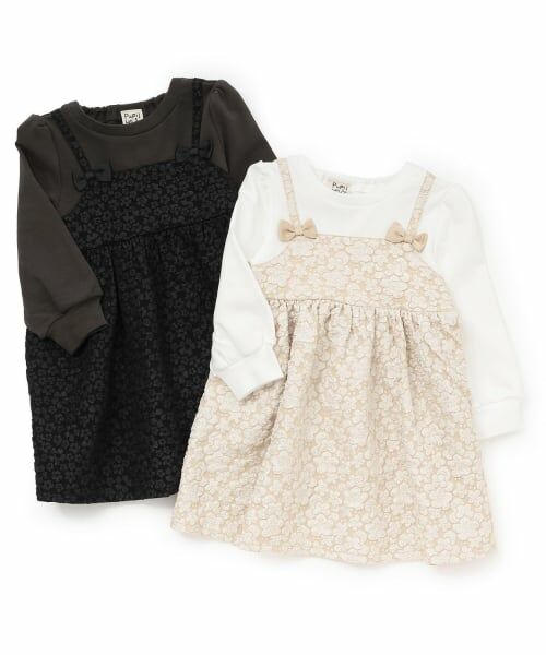 Pupil House / ピューピルハウス ミニ丈・ひざ丈ワンピース | ドッキングジャガードワンピース | 詳細6