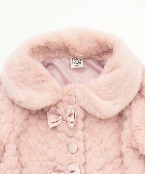 Pupil House / ピューピルハウス その他アウター | ハートモチーフフェイクファーコート | 詳細2
