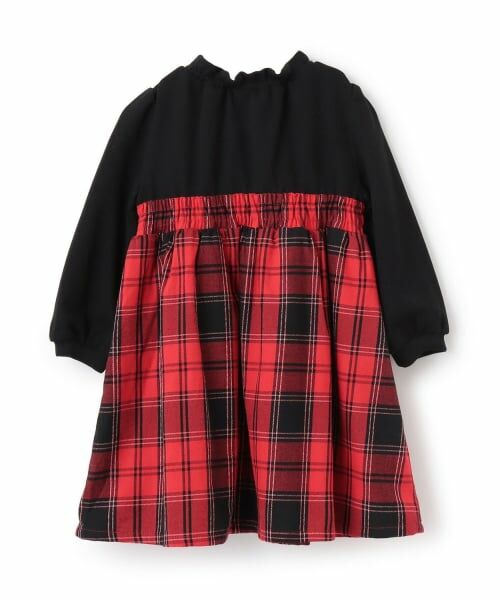 Pupil House / ピューピルハウス ミニ丈・ひざ丈ワンピース | ドッキングチェックワンピース | 詳細1
