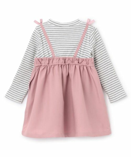 Pupil House / ピューピルハウス ミニ丈・ひざ丈ワンピース | 音符刺しゅうドッキングワンピース | 詳細1