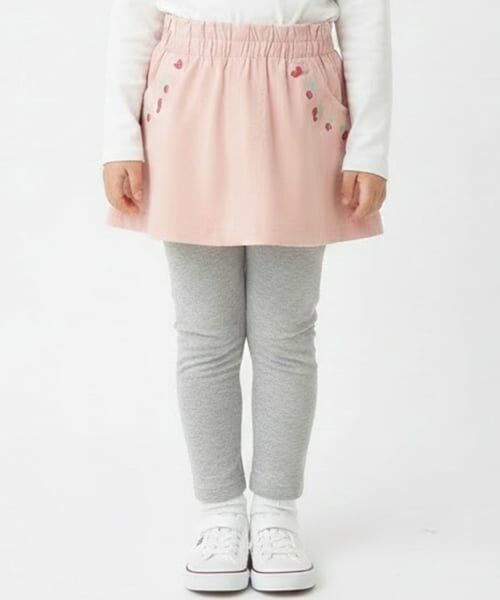 Pupil House / ピューピルハウス レギンス・スパッツ | さくらんぼ刺しゅうスカッツ（ピンク）