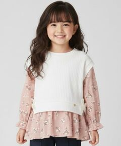 Pupil House / ピューピルハウス その他トップス | ニットベストドッキングチュニック