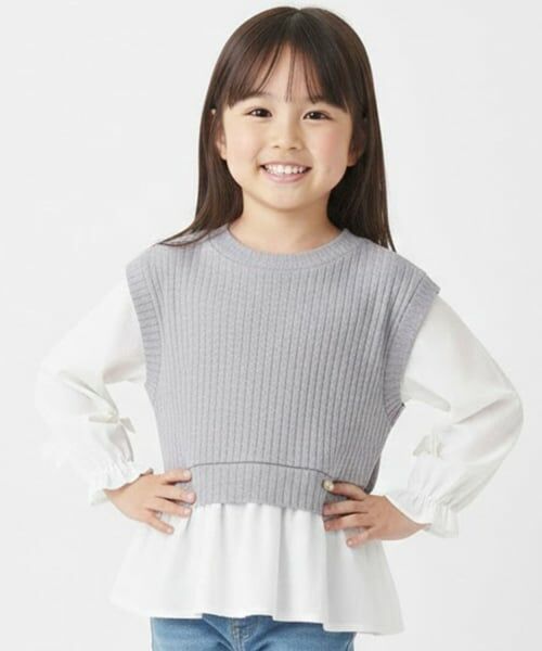 Pupil House / ピューピルハウス その他トップス | ニットベストドッキングチュニック | 詳細14