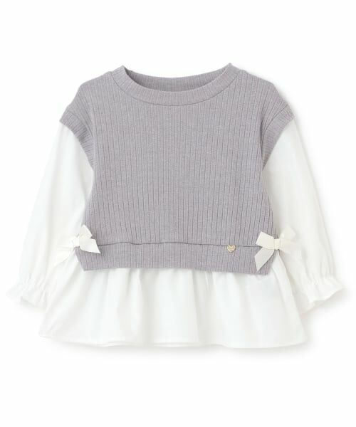 Pupil House / ピューピルハウス その他トップス | ニットベストドッキングチュニック | 詳細9