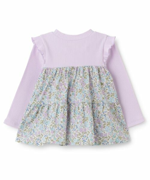 Pupil House / ピューピルハウス Tシャツ | 花柄ドッキング長袖Tシャツ | 詳細1