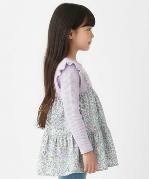 Pupil House / ピューピルハウス Tシャツ | 花柄ドッキング長袖Tシャツ | 詳細10