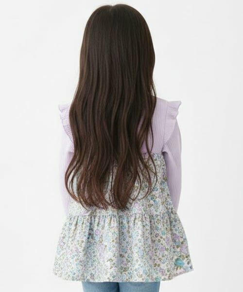 Pupil House / ピューピルハウス Tシャツ | 花柄ドッキング長袖Tシャツ | 詳細11