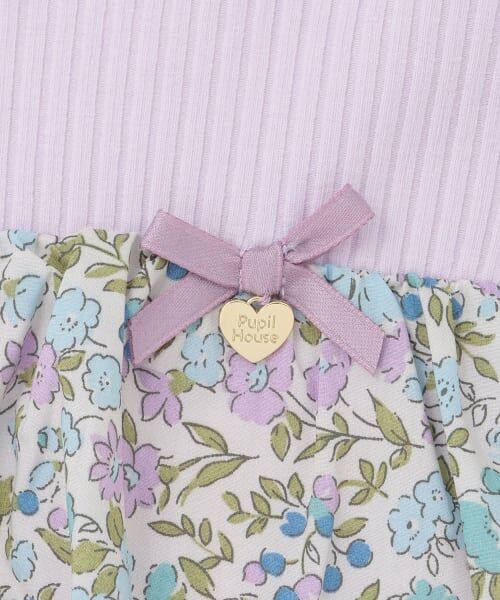 Pupil House / ピューピルハウス Tシャツ | 花柄ドッキング長袖Tシャツ | 詳細3