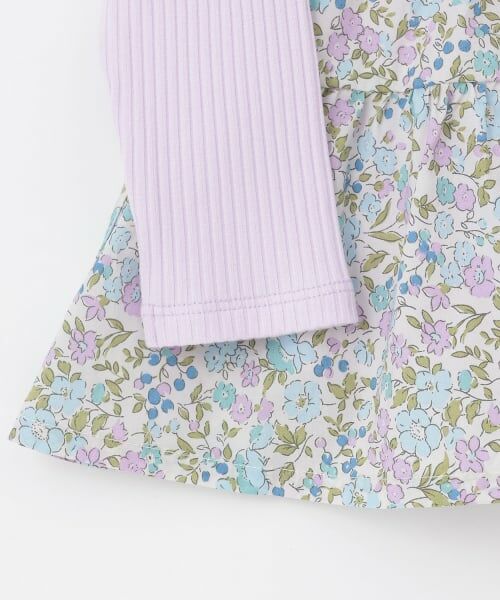 Pupil House / ピューピルハウス Tシャツ | 花柄ドッキング長袖Tシャツ | 詳細4