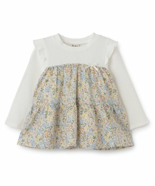 Pupil House / ピューピルハウス Tシャツ | 花柄ドッキング長袖Tシャツ | 詳細9