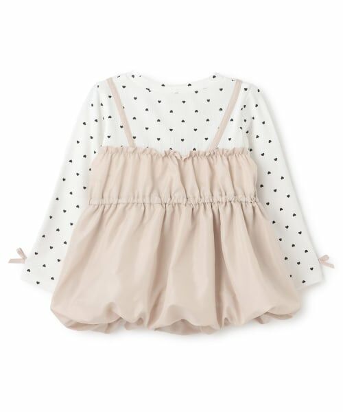 Pupil House / ピューピルハウス Tシャツ | ハートドットビスチェドッキングトップス | 詳細1