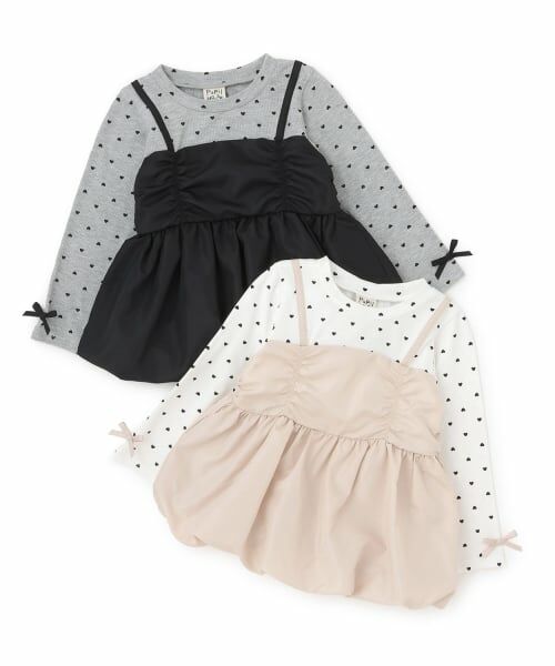 Pupil House / ピューピルハウス Tシャツ | ハートドットビスチェドッキングトップス | 詳細6