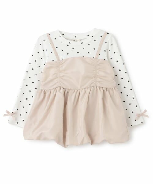 Pupil House / ピューピルハウス Tシャツ | ハートドットビスチェドッキングトップス | 詳細7