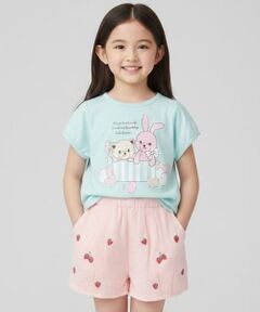 Pupil House / ピューピルハウス ショート・ハーフ・半端丈パンツ | いちご刺しゅうバルーンパンツ