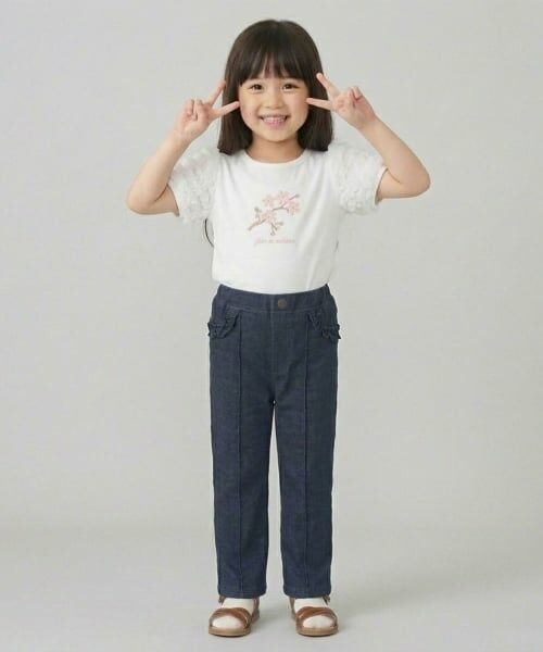 Pupil House / ピューピルハウス その他パンツ | サクラ刺しゅうデニムパンツ | 詳細15