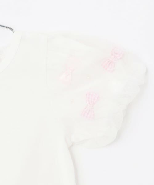 Pupil House / ピューピルハウス Tシャツ | 袖チュール半袖Tシャツ | 詳細3