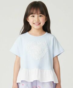 Pupil House / ピューピルハウス Tシャツ | ハートモチーフペプラムTシャツ