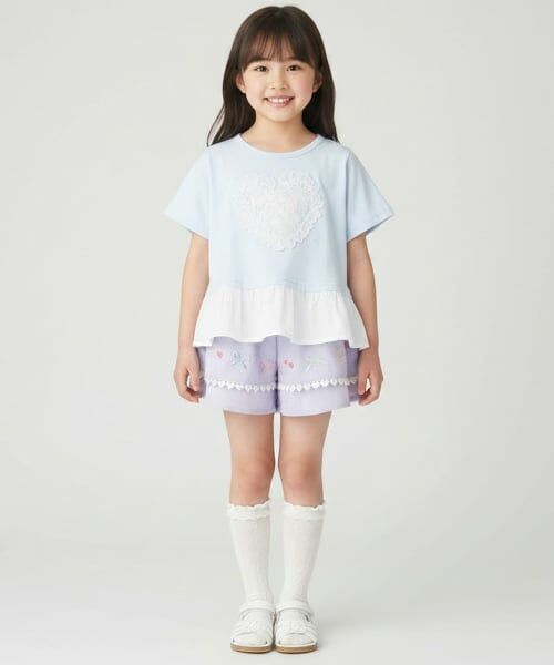 Pupil House / ピューピルハウス Tシャツ | ハートモチーフペプラムTシャツ | 詳細12