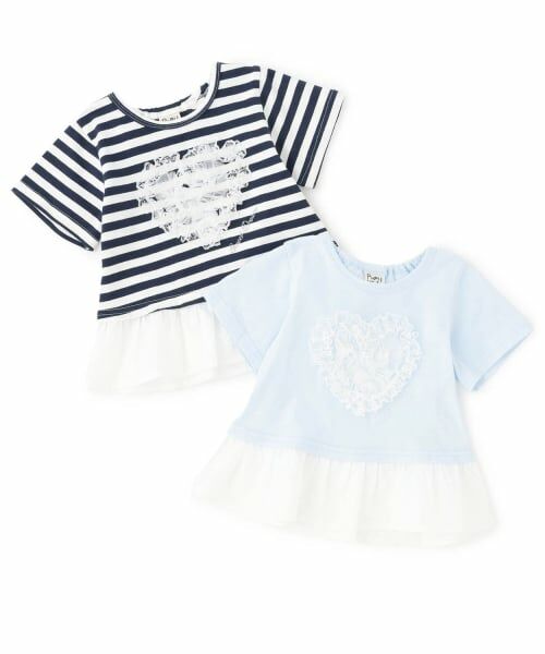 Pupil House / ピューピルハウス Tシャツ | ハートモチーフペプラムTシャツ | 詳細7