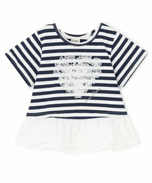 Pupil House / ピューピルハウス Tシャツ | ハートモチーフペプラムTシャツ | 詳細8