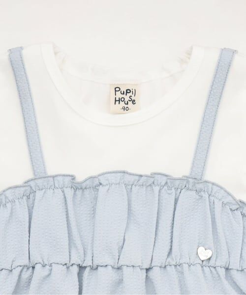 Pupil House / ピューピルハウス Tシャツ | いちご刺しゅうビスチェドッキングTシャツ | 詳細2