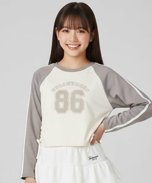 Pupil House / ピューピルハウス Tシャツ | 【milkycoast】ナンバーラグランTシャツ(薄ベージュ)