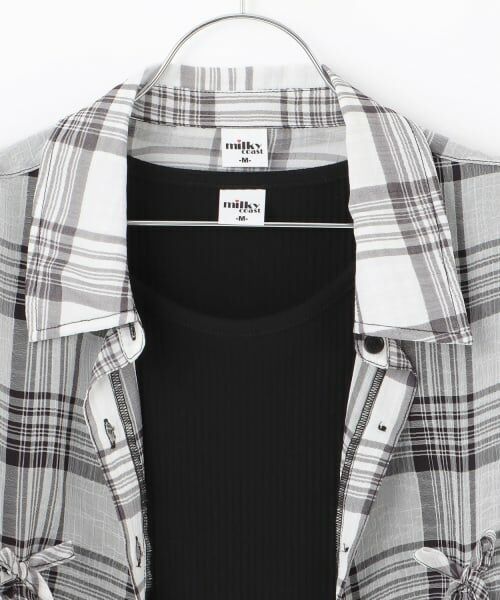 Pupil House / ピューピルハウス シャツ・ブラウス | 【milky coast】シアーシャツ×タンクトップセット | 詳細3