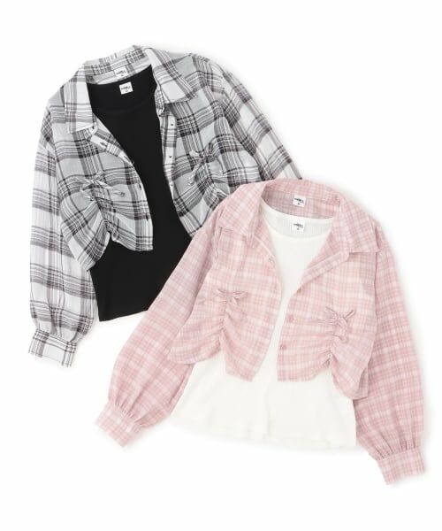 Pupil House / ピューピルハウス シャツ・ブラウス | 【milky coast】シアーシャツ×タンクトップセット | 詳細9